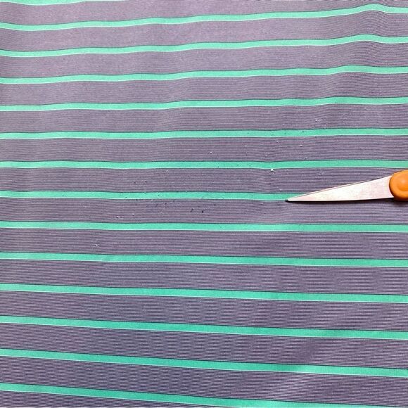 Peter Millar Summer Comfort Green Gray Stripe Short Sleeve Polo Size Large - Picture 8 of 12